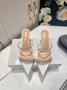 橙子出厂价p gianvito Rossi 水钻一字带尖头高跟凉鞋 高跟鞋 设计超酷 经典百搭 上脚舒适 随意搭配皆可完美呈现 优雅风格 创造不一样的感觉 跟高