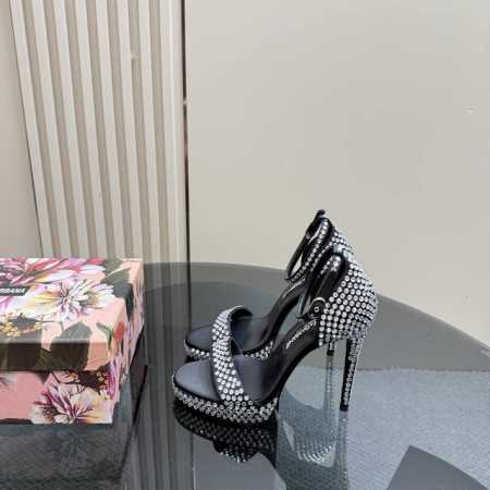 dolce & Gabbana 25Ss 水台凉鞋 鞋面:水钻 内里：羊皮 垫脚:羊皮 水台：2Cm 跟高:12Cm 码数：35-4 .41定做 - 点击图像关闭