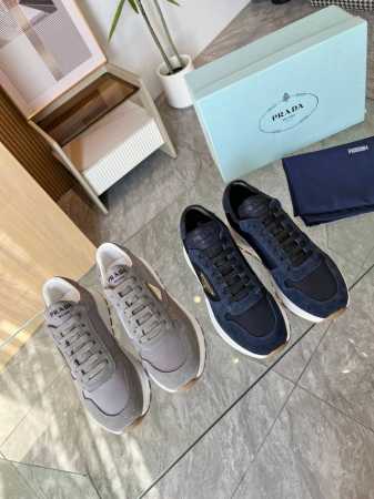 工厂价 女装女鞋 运动原单普拉达 PRADA.. 情侣款 2025爆炸款出货了。，原版1比1开发，面料：防水泥龙布内里：羊皮，掂脚：羊皮，35--46码，34与 - 点击图像关闭