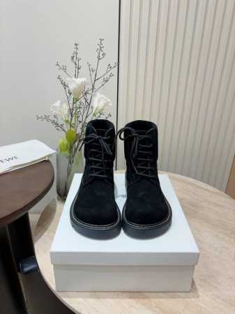 女款 -男款 - 24Ss秋冬新款loew*绑带短靴马丁靴 绑带靴具有品牌压印logo加持，切尔西短靴方便穿脱，黑色棕色都极其百搭！鞋头做旧工艺、非常时尚复古短 - 点击图像关闭