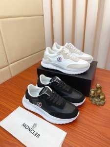 实价 Moncler 蒙口 官网同款 高品质男鞋 材料 定制小牛皮 内里真皮鞋垫 原版开模防滑大底款式类型 男士休闲运动鞋 系带款男鞋系列 欧美潮流风格 随意搭