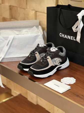 Chane 早春sneaker系列休闲鞋经典菱格运动鞋板鞋 火爆全球百搭神鞋 顶级原版复刻 老外订单精工手作高品质▲ 鞋面进口原版牛猄绒面皮泡棉内衬立体浮凸lo - 点击图像关闭