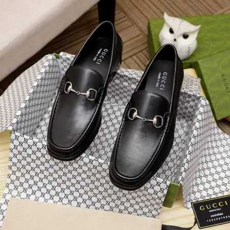 工厂价 古驰 Gucci 官网男士商务正装皮鞋更新香港专柜同步新款完全一比一复刻出货专柜品质零差距0外均采用进口牛皮配原版五金扣皮内里制作，黑色、配码 38-4 - 点击图像关闭