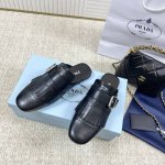 代购版 prada普拉达25年新款 复古流苏穆勒平底拖鞋 材质:牛皮激光冲孔，原版耐磨防滑底 正码:35-39订做40.41
