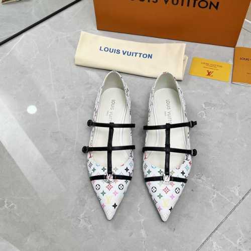 工厂P价P Louis Vuitton 路易威登 25新款平跟单鞋 鞋面：漆皮 原版印花皮 内里：羊皮 鞋底：真皮大底 跟高：平跟1.5Cm 码数：35-42
