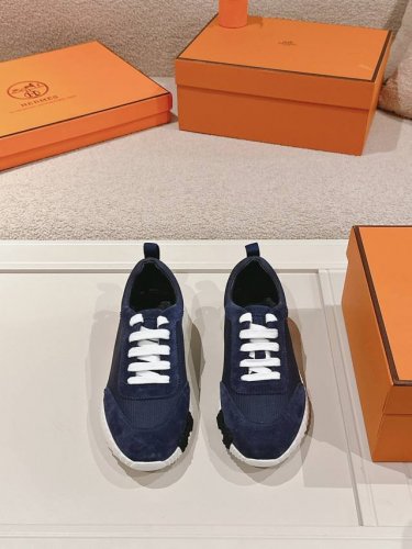 Hermes 皮面 ，情侣款，Size ：码数：35-44 45可订做 Hermes 爱马仕 顶级版本#经典情侣款 休闲运动鞋情侣款休闲之履运动老爹鞋结合高