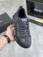 工厂p价p 实价 Boss 2025原版系带男鞋 经典高帮款休闲鞋本款是官方主打经典款，质量，原厂名师制作，采用进口飞织透气面料舒适透气网布內里羊皮鞋垫，完美楦