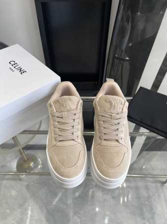 代购级别 CELINE思琳赛琳厚底面包鞋2024女凯旋门徽标系带 简单舒服 干净利落，增高显腿细，无论是单穿还是搭配阔腿裤，高街又复古一起来做CELINE女孩 - 点击图像关闭