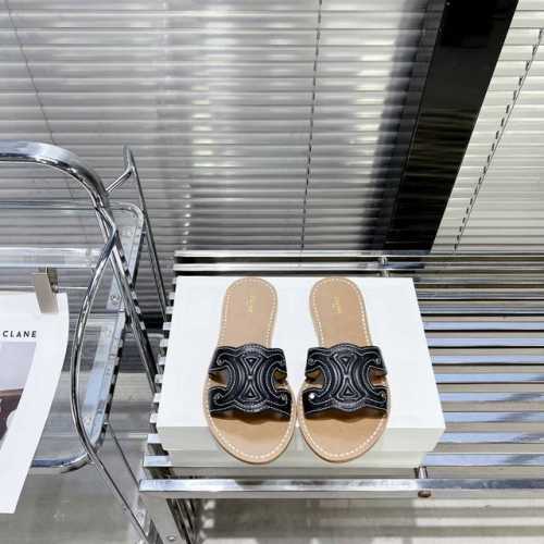 Celine 赛琳New Arrival～C家凯旋门纯皮拖鞋新品 不得不说立体纯皮的凯旋门造型，真是精致时髦，极高辨识度！ 鞋面：进口牛皮 大底：双层印刷牛皮革
