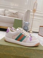 工厂P价 P380 Gucci 全新升级Gucci小脏鞋情侣款 早春新款 Gg系列做旧休闲小脏鞋走秀款 原版开发代购级别版本 金属双G水晶圆柱形标 Gucci原