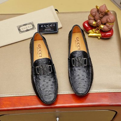 工厂P价 Gucci 古驰热卖款潮流男士休闲套脚鞋官网原版1:1开模原单品质，做工精细时尚百搭，完美楦型，上脚舒适潮男型男推崇款，头层进口牛皮优质猪皮内里，橡胶