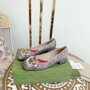 Gucci古奇 早春新款马衔扣丑萌粗跟单鞋 凉鞋 跟高：7.5Cm 5.5Cm 2.5Cm 大底：意大利真皮底 尺码：35-39 34.40.不退换
