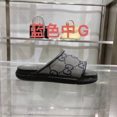 gucci］ Size：40-46 2025古奇男士新款夏季新款男款一脚蹬凉拖鞋 该单品的灵感源自意大利海岸的夏季精神和海滩俱乐部，是 Gucci Lido 的