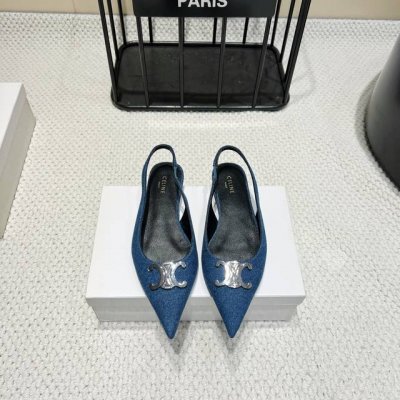 出厂： 高版本 Celine 2025Vs夏季 尖头后空单鞋 夏季季搭配袜子，简直绝绝子了复古的点上带上了满分时髦感颜值绝原版购入开发，依旧最高输出，还原原版定