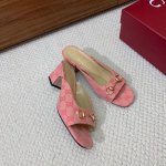 gu*Ci经典拖鞋 鞋面羊皮 定制Gg材料 羊皮内里及垫脚 真皮大底 跟高6.5Cm 码数 35-42 40 41 42订做 批