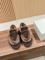 顶级品质 Brunello Cucinelli fw24 new arrival～ BC 2024秋冬新款｜厚底羊毛乐福鞋 皮毛一体材质～妥妥的保暖神器一枚～