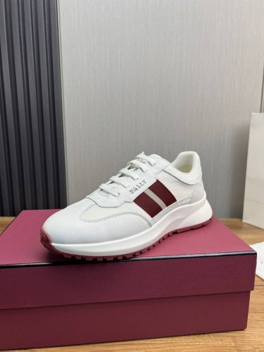 工厂价 巴利-Bally家原单新品系列,1:1出货 高档牛皮拼接时尚网面+牛皮内里,原版原厂大底，轻便舒适脚感！38-45 38.45订做