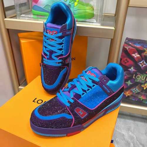 出厂价 钻石款 情侣款 Louis*Vuitto* LV Traine 走秀款 滑板鞋系列 TRAINER 大底和面料私模 绝对下血本费心思的一款鞋子 自Vif