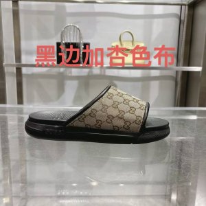 gucci］ Size：40-46 2025古奇男士新款夏季新款男款一脚蹬凉拖鞋 该单品的灵感源自意大利海岸的夏季精神和海滩俱乐部，是 Gucci Lido 的