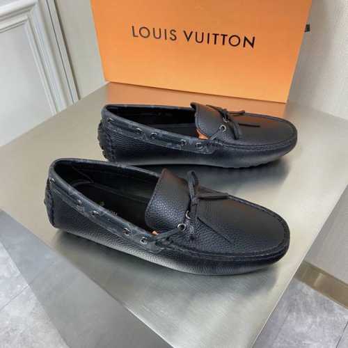 新品louis Vuitton* 高端男士休闲乐福鞋驾车鞋豆豆鞋原单顶级代购货原版进口荔枝纹牛皮搭配原版五金鸡眼扣进口牛皮内里 牛皮垫脚原版橡胶鞋底 Size：