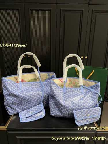 大号 尺寸41.26 小号 尺寸33.25 戈雅Goyard Tote包购物袋 鸢尾紫
