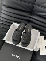 Chanel 25P新款双C编织拖鞋 新编织面料 编织鞋面 内里羊皮 原版大底 Size:35-39 其他码数定做