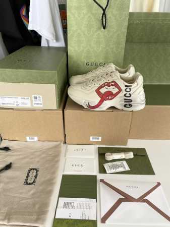 高版本gucci 老爹鞋 嘴唇 擦脏款 Size：38-44 45、46可订做 - 点击图像关闭