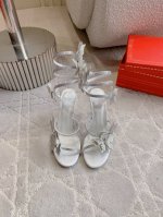 出厂价p Ren* Caovill* 水晶蝴蝶高跟凉鞋 Bling Bling精致逼人 仙女蝴蝶蛇形绑带光彩熠熠 仙气十足 堪称工艺品 面料进口真丝加超闪水钻