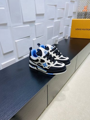 升级版 情侣款 lv驴牌L家Skate 系列 最新配色 Tariner运动鞋 四叶草 滑板鞋 情侣款 复古篮球鞋 原版购入开发 做货 本款 Lv Skate 运