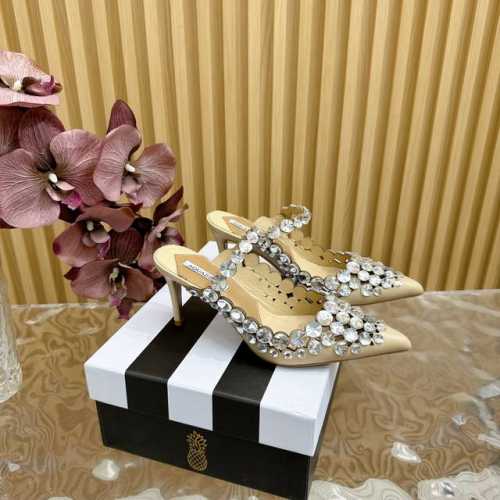2024春夏新款 AQUAZZURA Zp 原版开模 新品高跟凉鞋 采用原版定制真丝制成，原版开模施华洛奇水钻装饰扣，超闪 大底金色标志性菠萝微标赋予单品丰富的