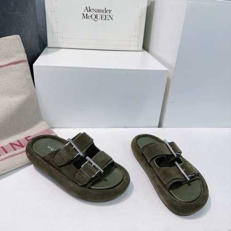 高品质出厂 ！顶级品质Alexander McQueen 麦昆 25早春新款水台增高厚底搭扣拖鞋凉鞋！搭配利落年轻的设计！舒适百搭的同时也具备出色的耐用性！融合 - 点击图像关闭
