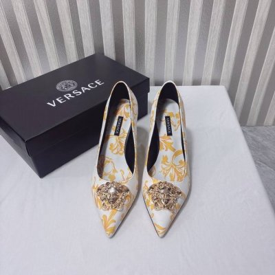 橙子出厂价p versace 范思哲 春夏新款 印花电镀跟单鞋 美杜莎高跟鞋 最高限定专柜上新 独家开模美杜莎专属美人头Logo 专柜同步发售 配专柜全套包装发