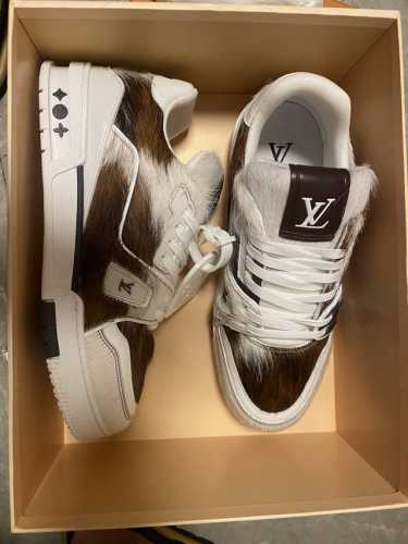 顶级版本P： 马毛 LV TARINE路易威登x Tyler 联名款 驴牌 L家 压花 情侣款 休闲 运动鞋 滑板鞋 原版购入开发 路易威登 x Tyler 合