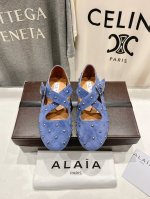 高版本出厂 独家新品 Alaia 阿莱亚25Ss 走秀款糖果色平底芭蕾舞鞋 最近超火的一款平底鞋 章小蕙同款 甜酷芭蕾风 人气超高的一款芭蕾舞鞋，浪漫又迷人 舒