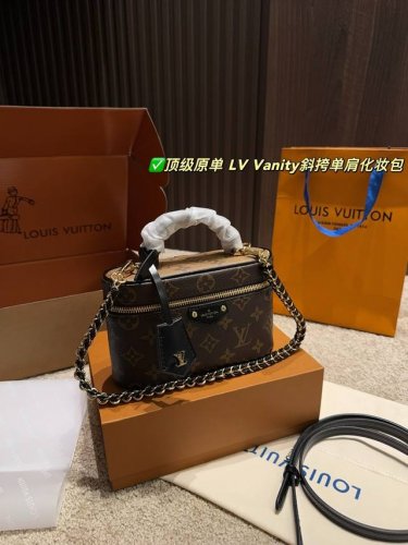 顶级原单 全套包装尺寸19.12 Lv Vanity斜挎单肩化妆包