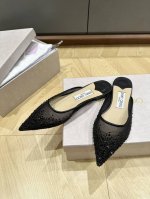 顶级版本 JimmyCh*经典网钻系列 8.5 6.5 平底真皮底覆膜 size35 36 37 38 39 订40不退换