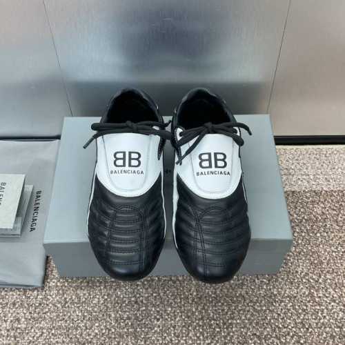 男+20 BALENCIAGA 情侣款格纹棒球鞋休闲鞋 巴黎世家最新隐藏款字母logo复古平底圆头系带拼色网球鞋 材质：原版定制小牛皮+进口定制牛皮里+原版开模