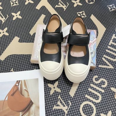 橙子出厂价p marni 玛尼 魔术贴厚底休闲鞋大头鞋玛丽珍鞋 厚底 5Cm 码数 35-40