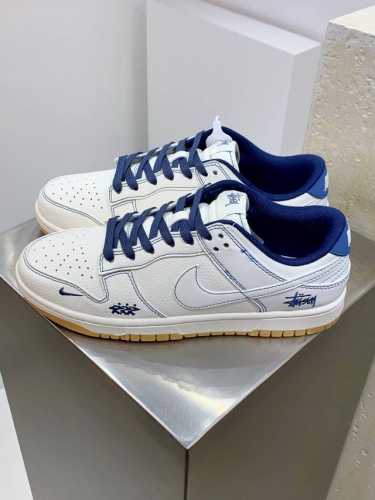 Z#Nike Sb Dunk Low X Stussy 白蓝小钩 纯原大厂出品 极力推荐 原装头层材料 独家版型蒸餾加工 帶來的是更好的视觉和脚感体验 大厂纯原