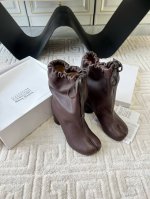 出厂 代购级别 Maison Margiel* 玛吉拉分趾绑带宽松高跟短靴 MM6家tabi分趾鞋靴2024秋冬新品最高版本买手代购1:1完美复刻分趾tabi靴