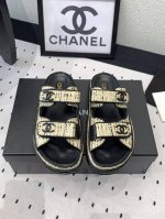 Chanel新款半拖沙滩鞋 高版本出货 上脚舒适超显腿型 夏季出行旅游必备单品 高密度编织鞋面 羊皮垫脚 原版开模大底 Size: 35-39 40 41订做
