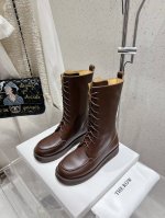 TheRow 秋冬新款绑带厚底短靴 顶级还原。鞋面原版定制进口小牛皮超柔软混种羊皮内里垫脚。前绑带的设计 上脚超舒服超修脚 与原版一致很轻很软！原版配套。 码数