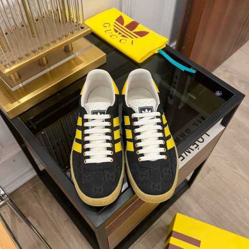 顶级版本升级版 adidas x Gucci联名款运动鞋 春夏新品 专柜新款拼色联名款运动鞋情侣款休闲板鞋系列～ 这一季的新配色绝了爆款 融汇两个品牌丰富且历史