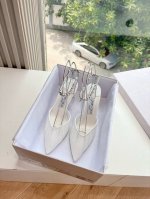 G987所见即所得Jimmycho*吉米周25S早春爆品 顶版 尖头水钻网纱中空高跟鞋 这也太仙了叭 像艺术品一样美到窒息的很生动形象 很温柔很仙女 仿佛能闻到