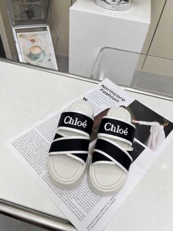 冲量价: Chloe 蔻依 最新的交叉编织带罗马拖鞋 进口定做的高密度多物料组合织带 并不是一般的帆布 logo字样 原版私模高密度橡胶发泡鞋底 人工固特异手法 - 点击图像关闭