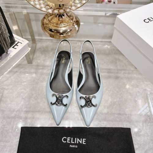 出厂 Celine思琳赛琳 新款凯旋门猫跟凉鞋女金属扣后空包头高跟鞋性感气质尖头单鞋干净利落 增高显腿细，无论是单穿还是搭配阔腿裤，高街又复古 一起来做Celi