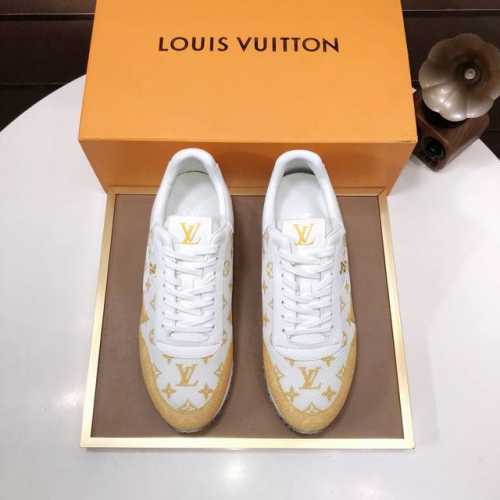 工厂P批 Louis Vuitton 原单 情侣款Lv路易威登 * 顶级版本 Lv经典潮鞋！选用进口原版牛皮 水染牛皮内里.原版耐磨橡胶大底！高品质精品！女款码