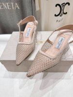 高版本出厂 Jimmy Choo* Jc 吉米周2025Ss新款简约尖头网钻高跟鞋凉鞋 原版套楦 完美的线条 简约大气上脚显气质粗跟舒适百搭 还能拉长双腿显高显