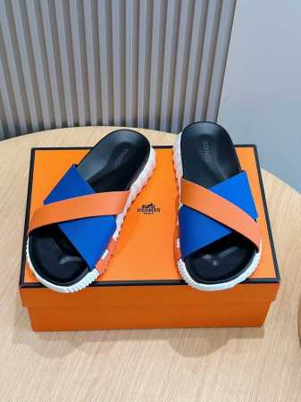 Hermès 顶级 Size:39-44 38.45 46定做 Herme*H家 爱马仕 男士凉鞋拖鞋-原版复刻 购入原版一比一打造，大底私模，每个颜色对应的 - 点击图像关闭
