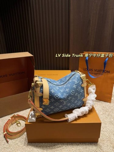 全套包装尺寸25.18 Lv Side Trunk 单宁牛仔盒子包